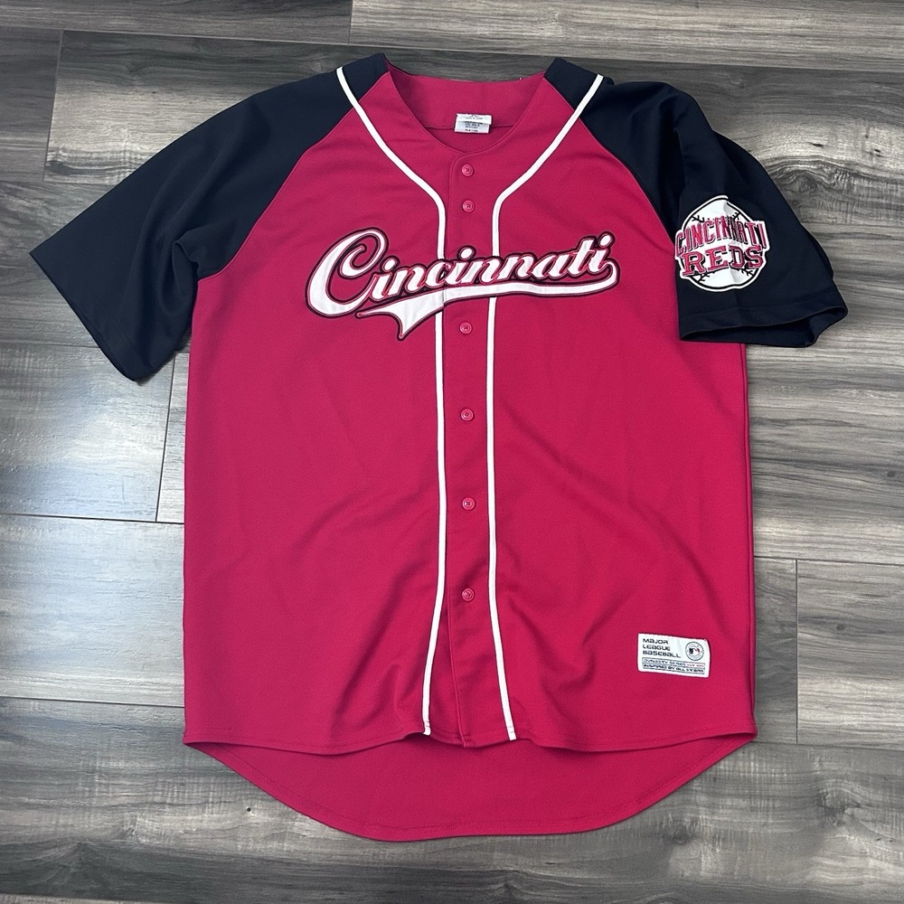 Cincinnati Reds Dynasty Genuine Merchandise Jersey Men's XL Red Black MLB